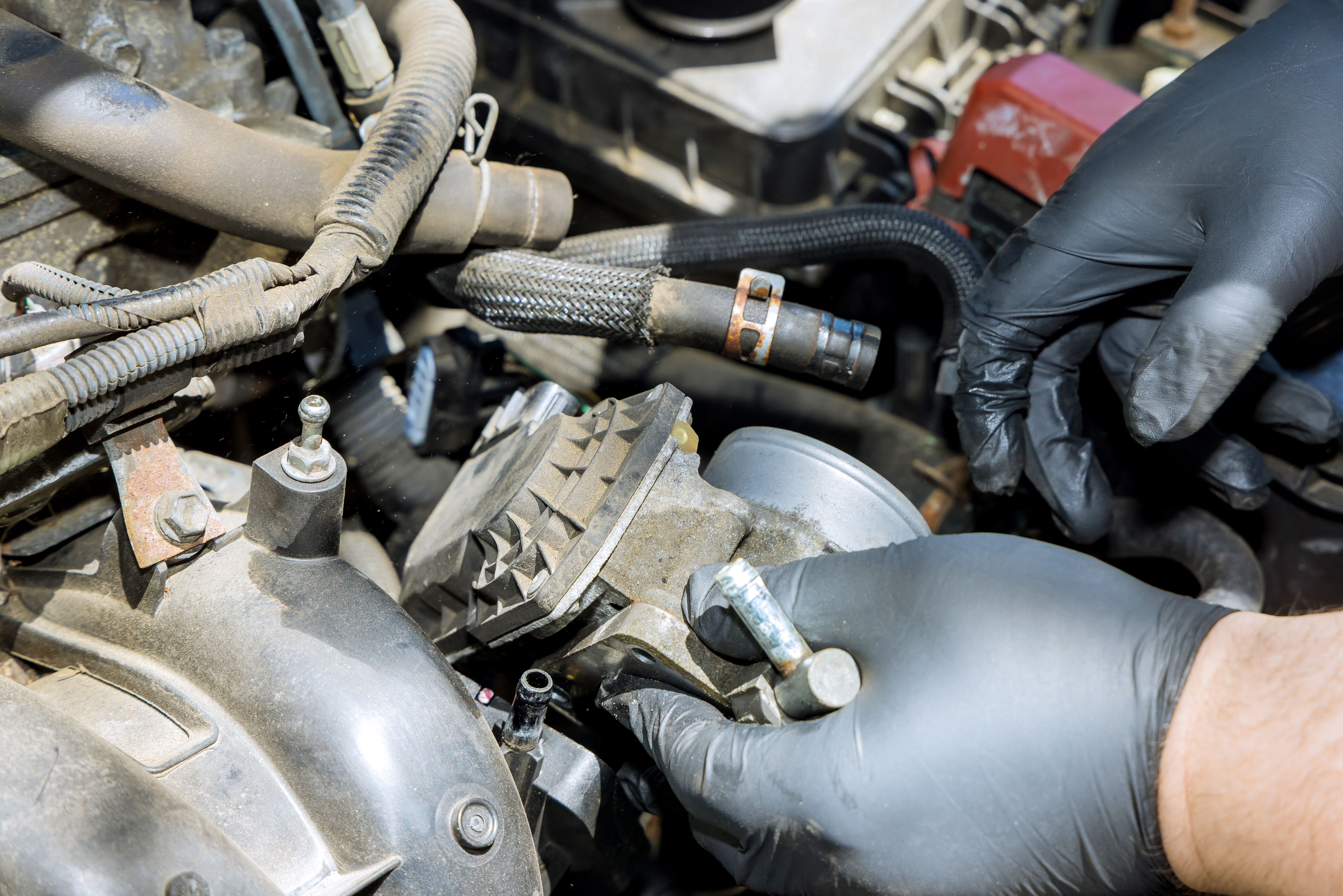 take a throttle body off the engine